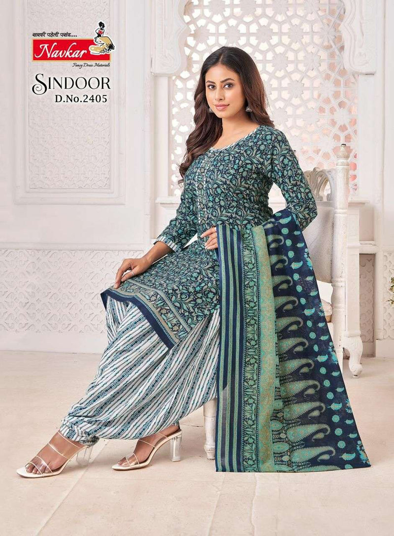 Navkar Sindoor Vol 24 Cotton Printed Digital Embroidery Designer Patiyala Salwar Suit