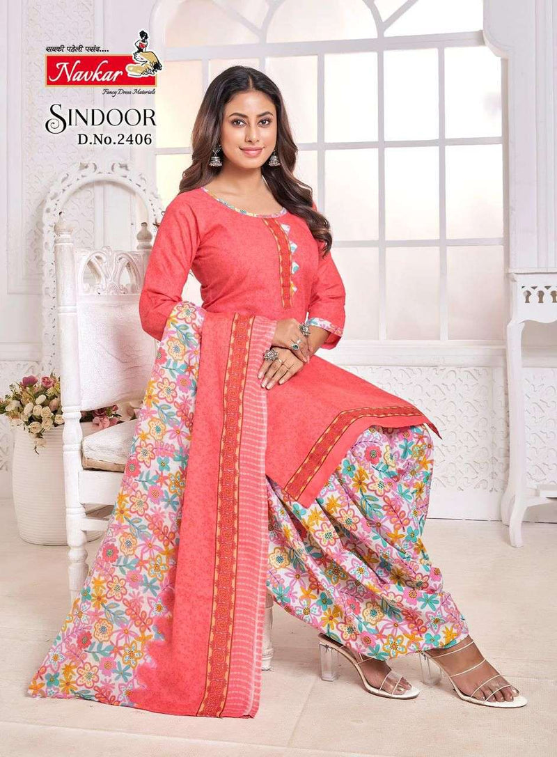 Navkar Sindoor Vol 24 Cotton Printed Digital Embroidery Designer Patiyala Salwar Suit