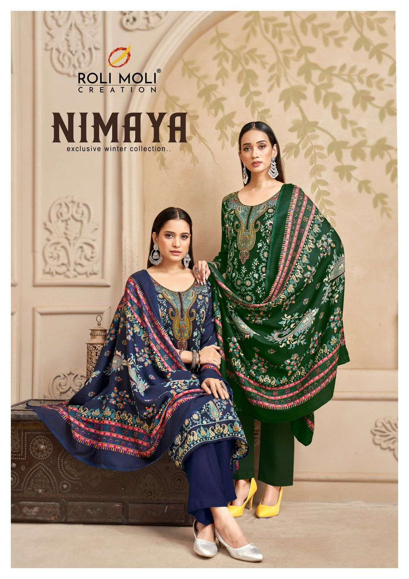 Nimaya Pashmina Suit by Roli Moli – Winter Special Twill Shawl Set | Best Price ₹380