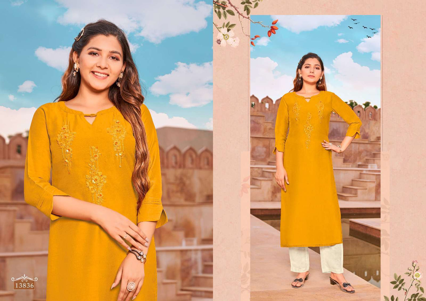 Kalaroop Kajree Fashion Octavia Vol 14 Silk Straight Kurti Collection