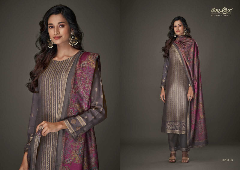 Omtex Aamod Vol 16 Pashmina Jacquard With Hand Work Weaving Digital Printed Salwar Kameez