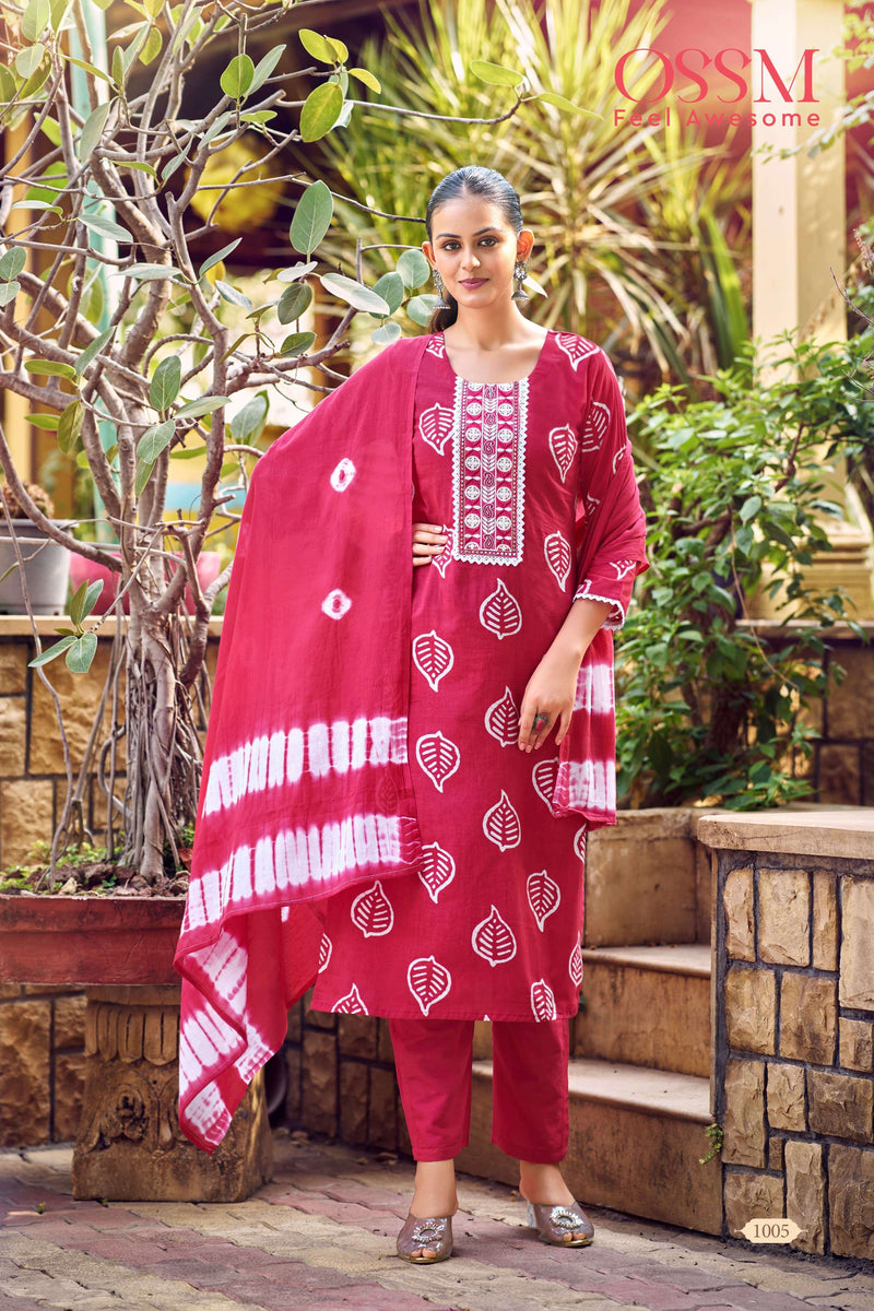 Ossm Batik Vol 2 Cotton Fancy Designer Premium Printed Combo Set Of Kurti