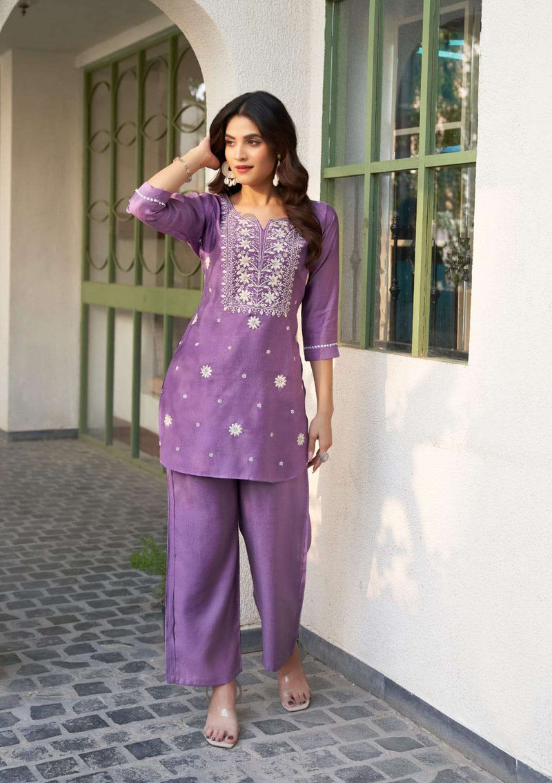 Ossm Vama Vol 2 Viscose Silk Embroidery Work Fancy Kurti