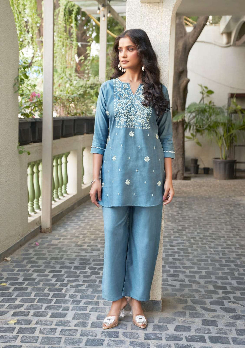 Ossm Vama Vol 2 Viscose Silk Embroidery Work Fancy Kurti