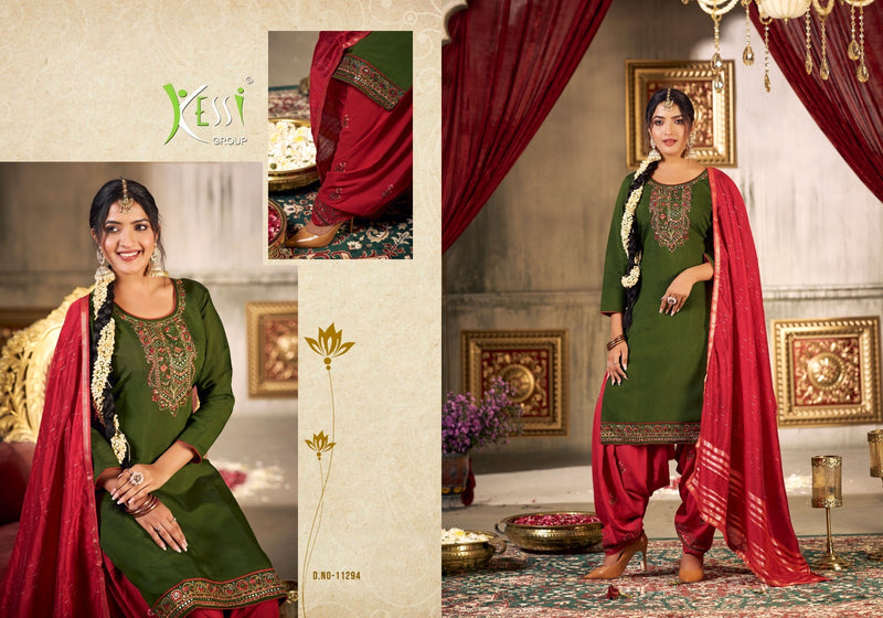 Kessi Fabrics Patiala House Vol 94 Muslin Heavy Work Embroidery Patiyala Suits