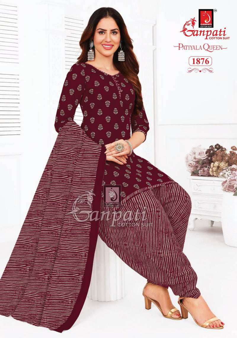 Ganpati Patiyala Queen Vol 7 Pure Cotton Dress Material