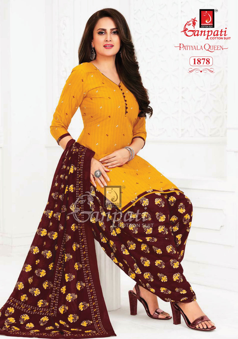 Ganpati Patiyala Queen Vol 7 Pure Cotton Dress Material