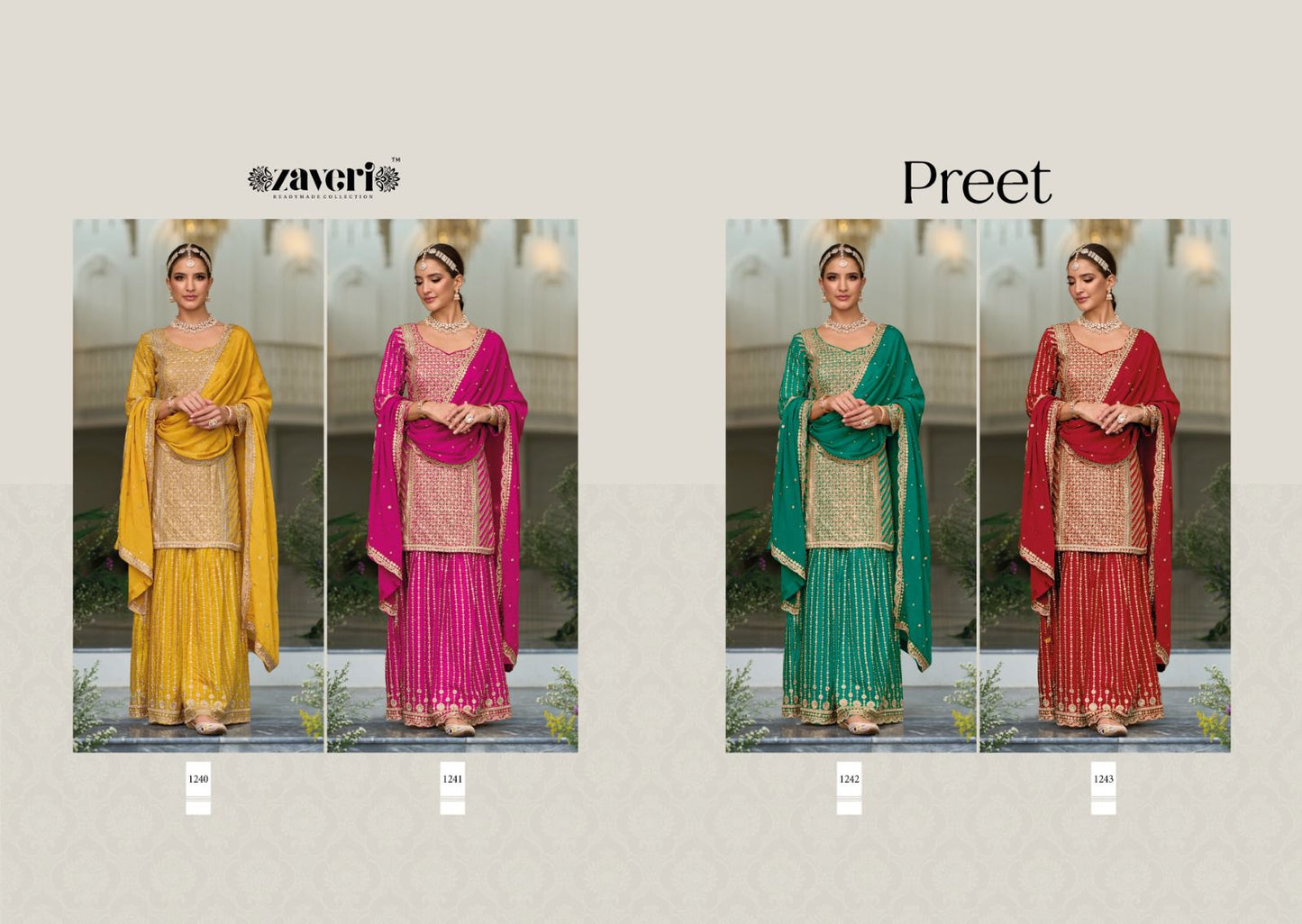 Eba Lifestyle Preet Silk Heavy Embroidery Collection Readymade Suits