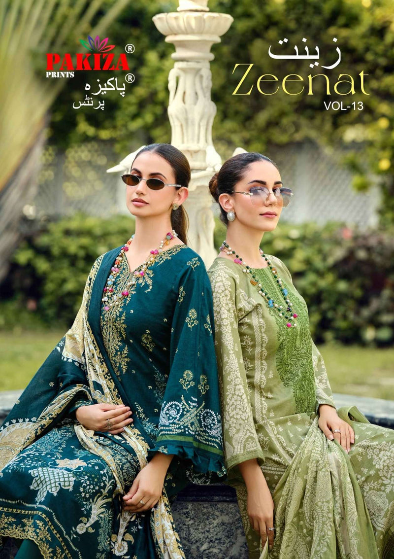 Pakiza Prints Zeenat Vol 13 Pure Cotton Embroidered Work Pakistani Suit