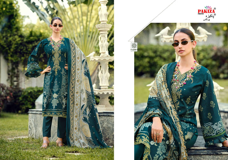 Pakiza Prints Zeenat Vol 13 Pure Cotton Embroidered Work Pakistani Suit