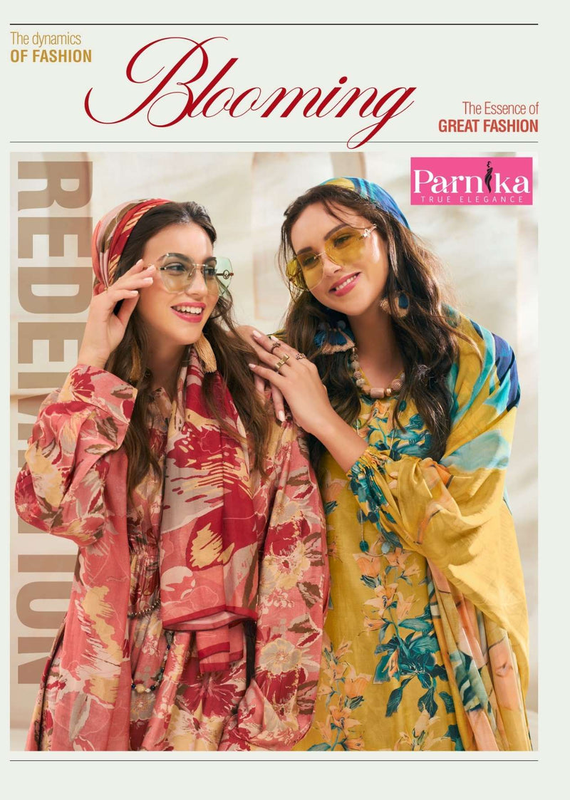 Parnka Blooming Silk Digital Printed Heavy Embroidery Fancy Designer Salwar Kameez