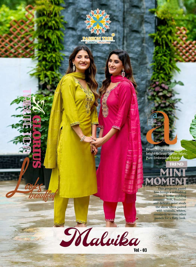 Passion Treen Malvika Vol 3 Jacquard Embroidered Fancy Work Kurti