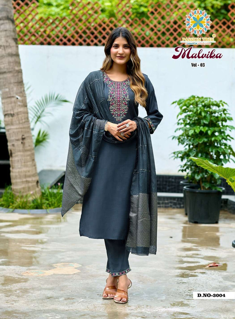 Passion Treen Malvika Vol 3 Jacquard Embroidered Fancy Work Kurti