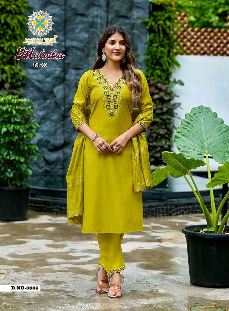 Passion Treen Malvika Vol 3 Jacquard Embroidered Fancy Work Kurti