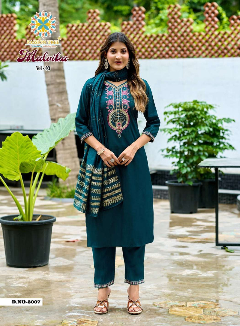 Passion Treen Malvika Vol 3 Jacquard Embroidered Fancy Work Kurti
