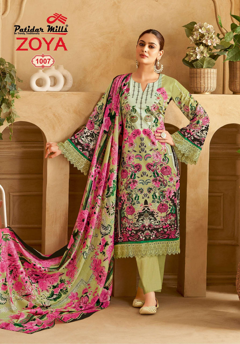 Patidar Mills Zoya Vol 1 Pure Cotton Printed  Dailywear Salwar Suit