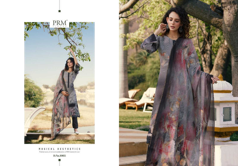 Prm Trendz Vouge Naffes Muslin Silk  Digital print With Fancy Embroidery Work Salwar Suit