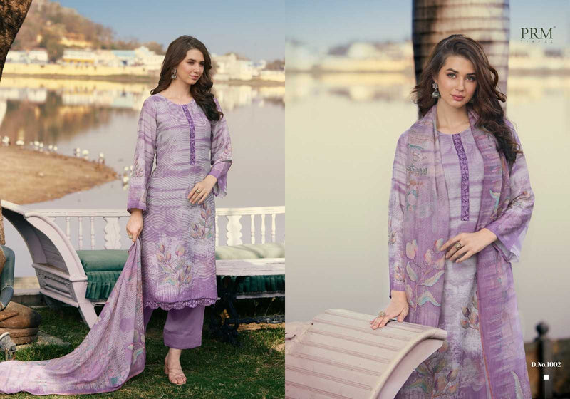 Prm Trendz Vouge Naffes Muslin Silk  Digital print With Fancy Embroidery Work Salwar Suit