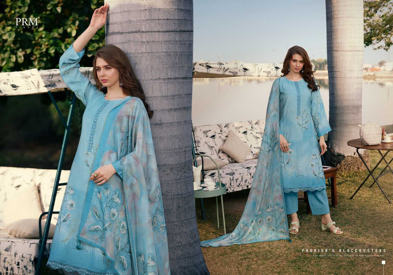 Prm Trendz Vouge Naffes Muslin Silk  Digital print With Fancy Embroidery Work Salwar Suit