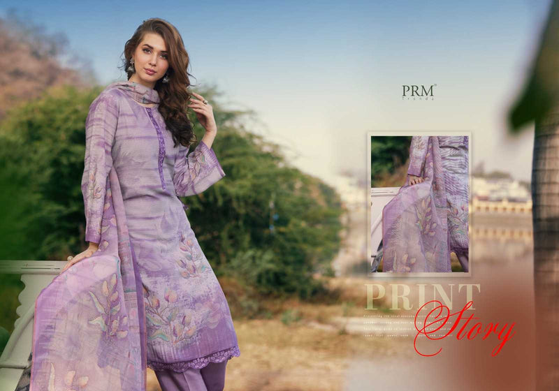 Prm Trendz Vouge Naffes Muslin Silk  Digital print With Fancy Embroidery Work Salwar Suit