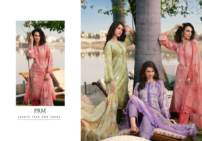 Prm Trendz Vouge Naffes Muslin Silk  Digital print With Fancy Embroidery Work Salwar Suit