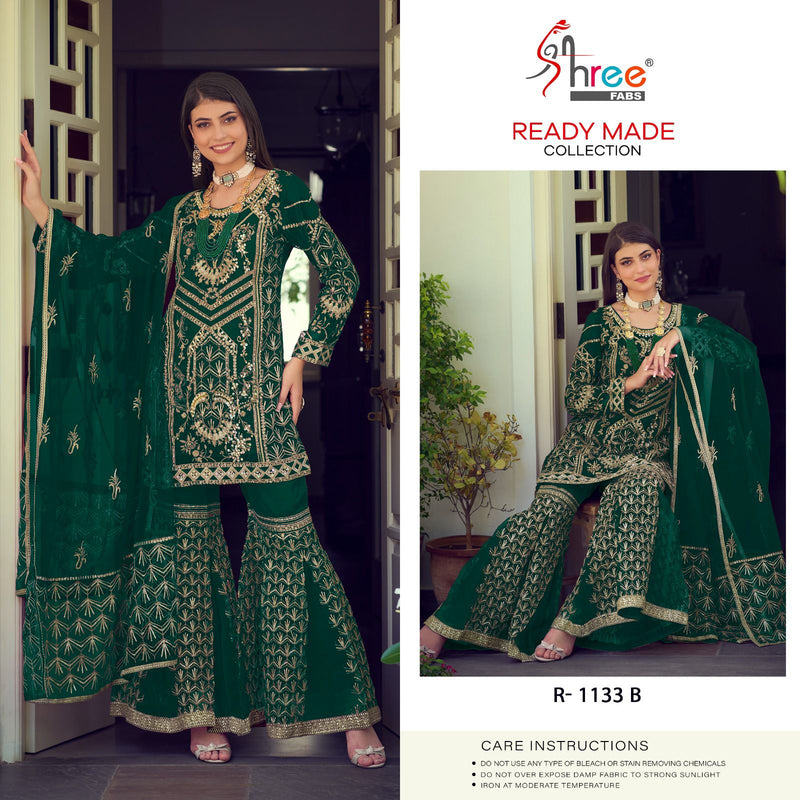 Shree Fabs R 1133 Organza Heavy Embroidery Designer Pakistani Suits