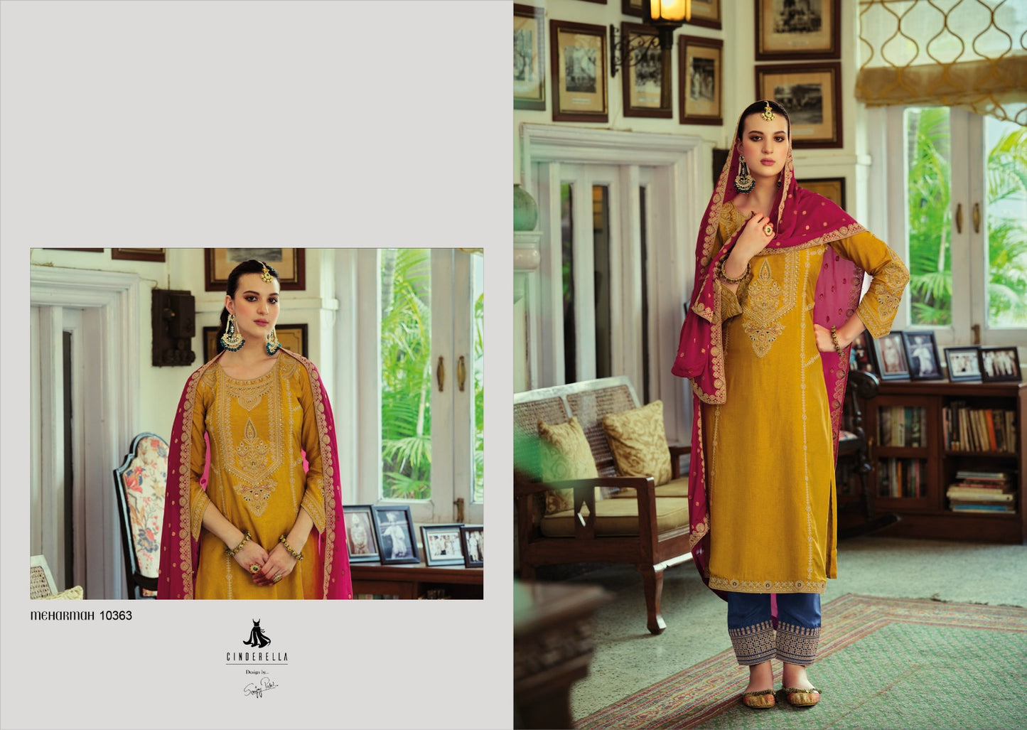 Cinderella Rajbari Bembarg Silk Heavy Embroidery Desiner Salwar Suits