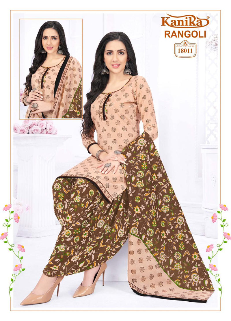 Kanika Rangoli Vol 18 Cotton Printed Ready Made Patiyala Suits