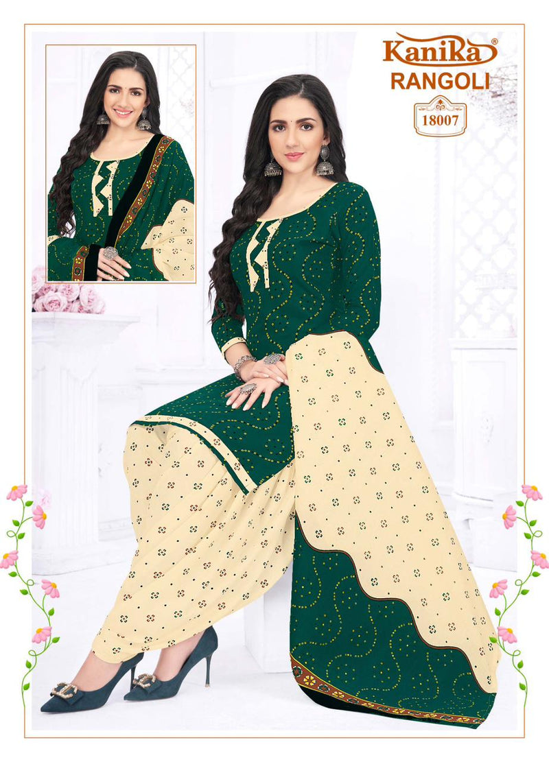 Kanika Rangoli Vol 18 Cotton Printed Ready Made Patiyala Suits