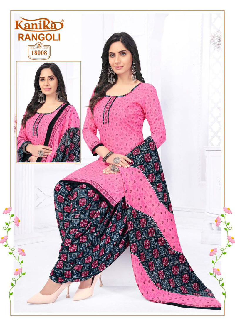 Kanika Rangoli Vol 18 Cotton Printed Ready Made Patiyala Suits