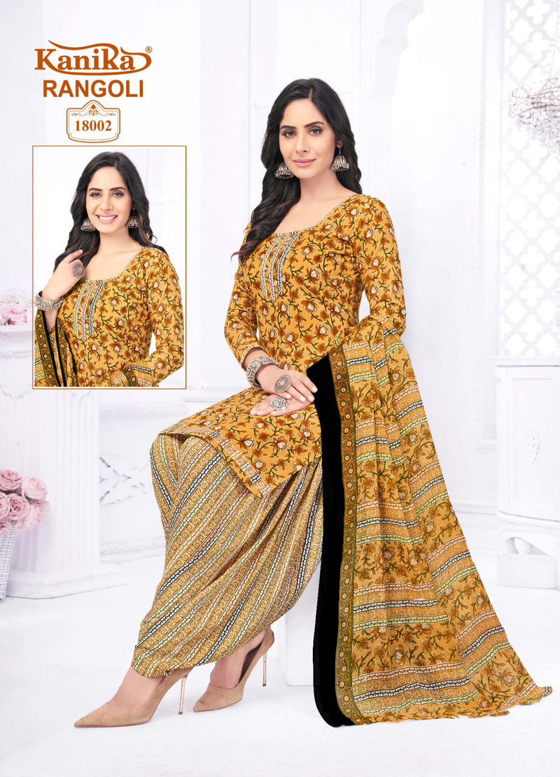 Kanika Rangoli Vol 18 Cotton Printed Ready Made Patiyala Suits