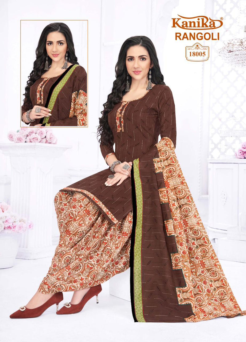 Kanika Rangoli Vol 18 Cotton Printed Ready Made Patiyala Suits