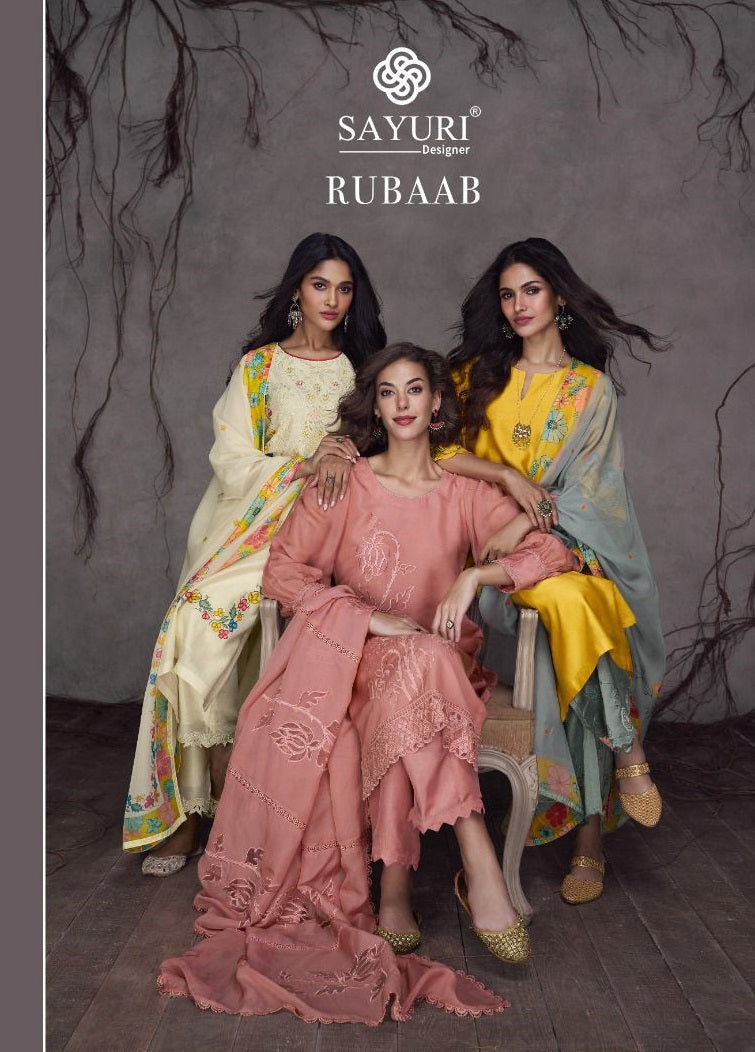 Sayuri Designer Rubaab Silk Fancy Designer Readymade Suit Collection