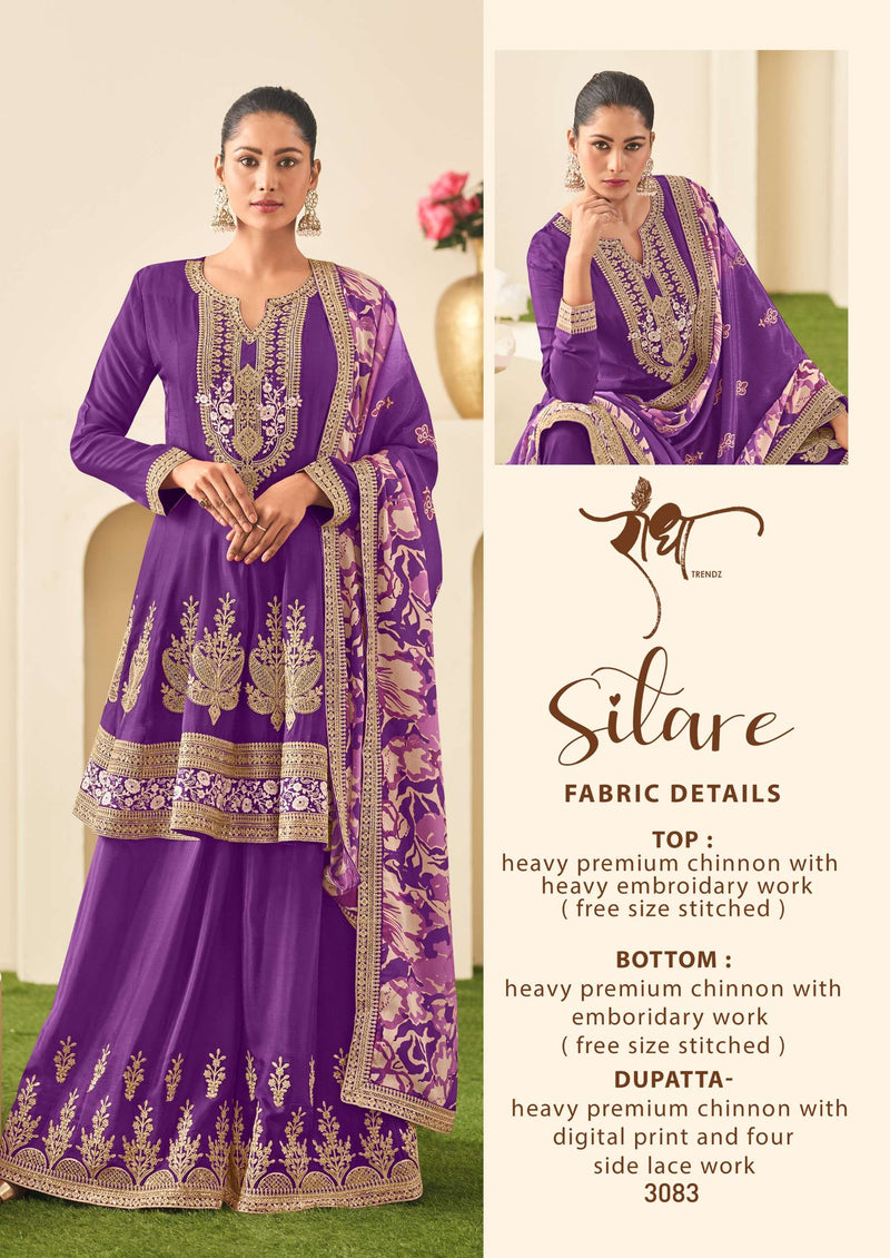 Radha Trendz Sitare Heavy Premium Chinon Embroidery Work Suit