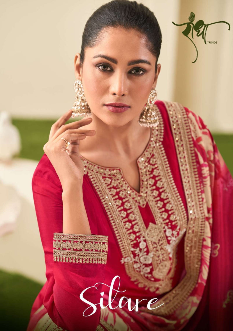 Radha Trendz Sitare Heavy Premium Chinon Embroidery Work Suit