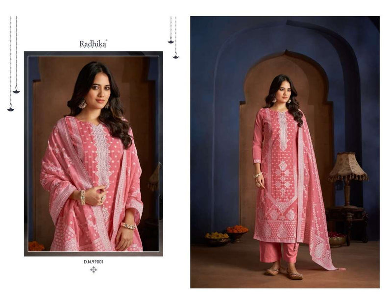 Radhika Azara Banaarasi Adah Jacquard Savrovski Lace Work Salwar Suit