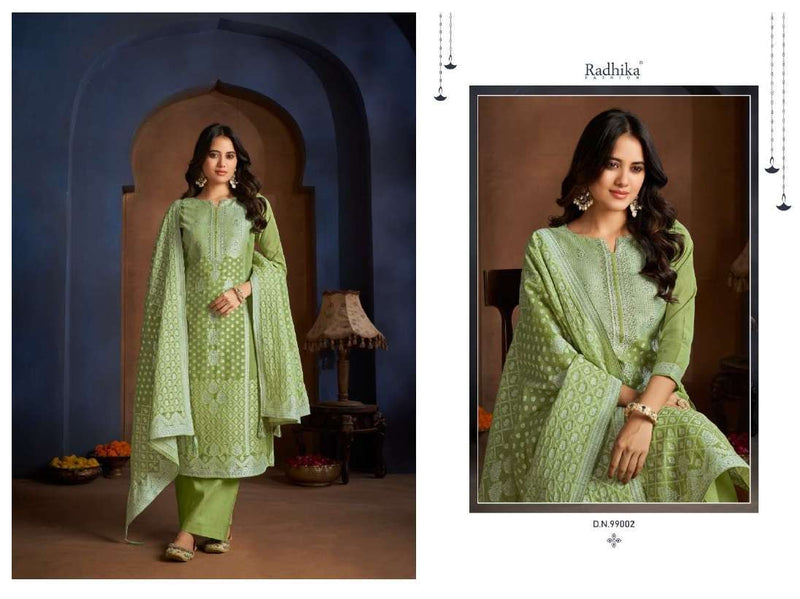 Radhika Azara Banaarasi Adah Jacquard Savrovski Lace Work Salwar Suit