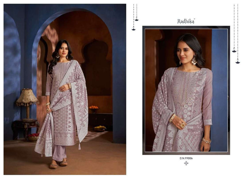 Radhika Azara Banaarasi Adah Jacquard Savrovski Lace Work Salwar Suit