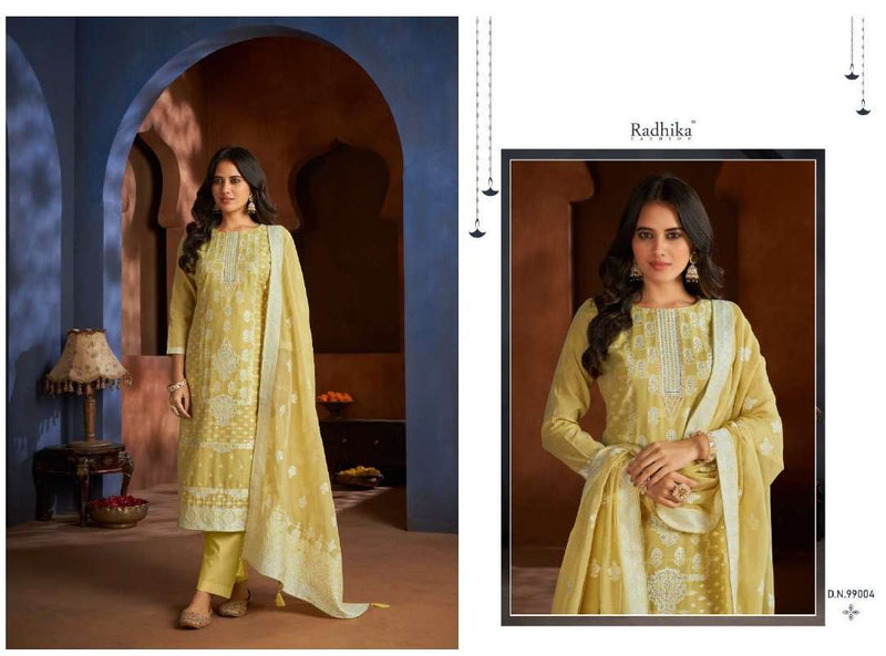 Radhika Azara Banaarasi Adah Jacquard Savrovski Lace Work Salwar Suit