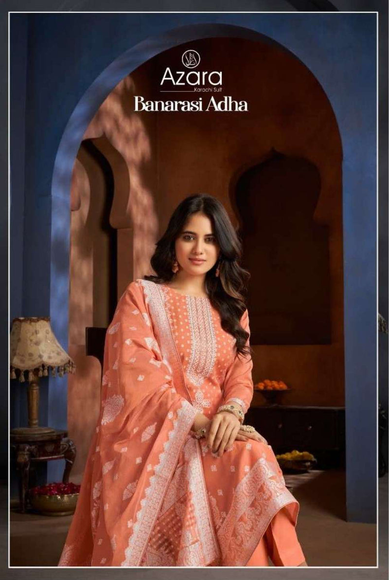 Radhika Azara Banaarasi Adah Jacquard Savrovski Lace Work Salwar Suit