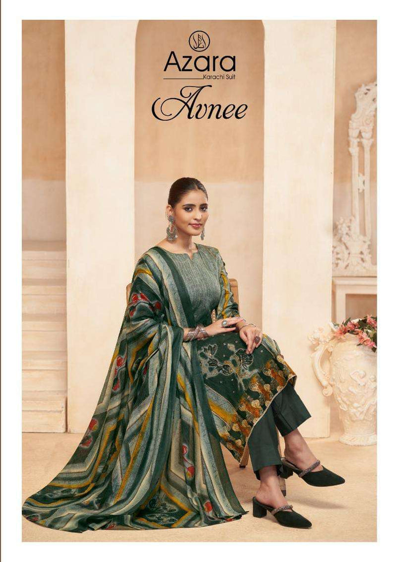 Radhika Fashion Azara Avnee Lawn Cotton Designer Print Jari Work Salwar Suit