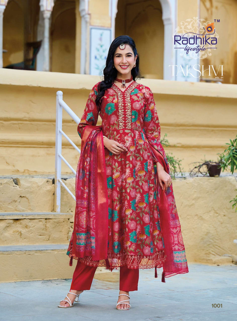 Radhika Lifestyle Takshvi Vol 1 Fancy Designer Printed Work Kurti
