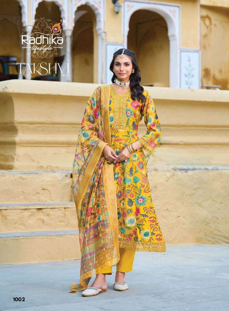Radhika Lifestyle Takshvi Vol 1 Fancy Designer Printed Work Kurti