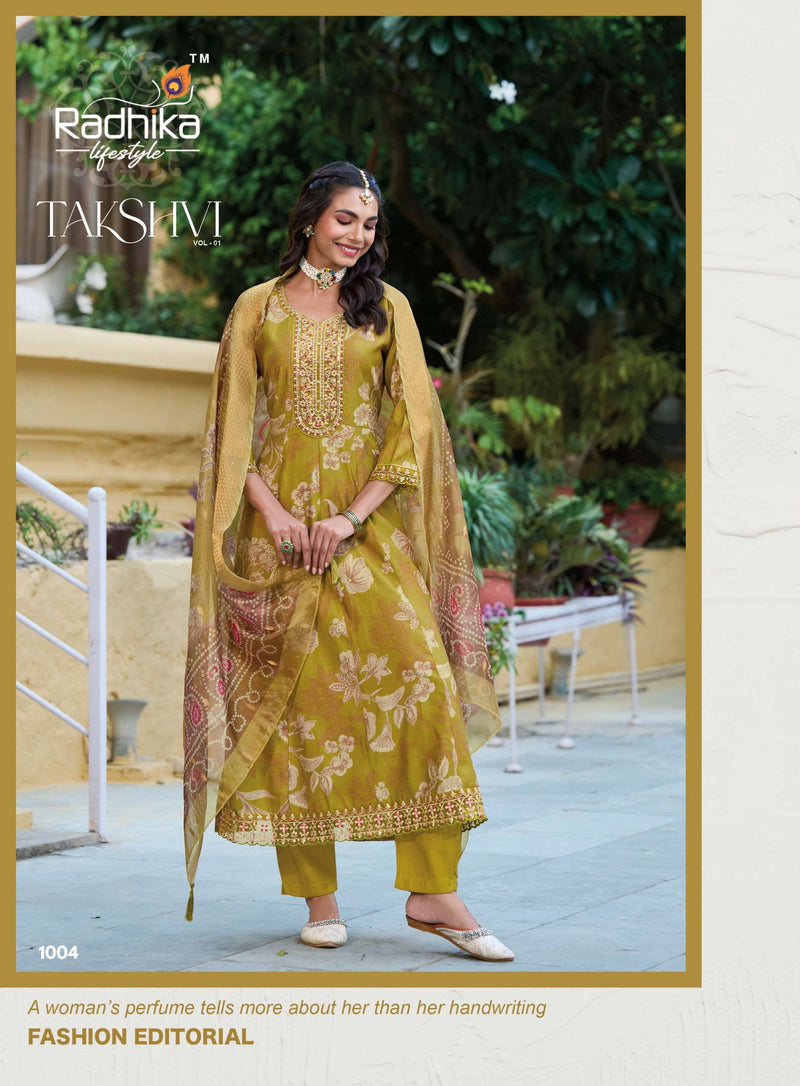 Radhika Lifestyle Takshvi Vol 1 Fancy Designer Printed Work Kurti