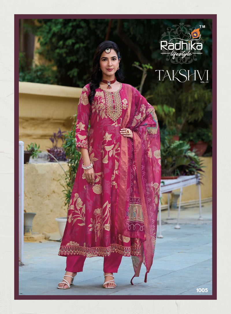 Radhika Lifestyle Takshvi Vol 1 Fancy Designer Printed Work Kurti