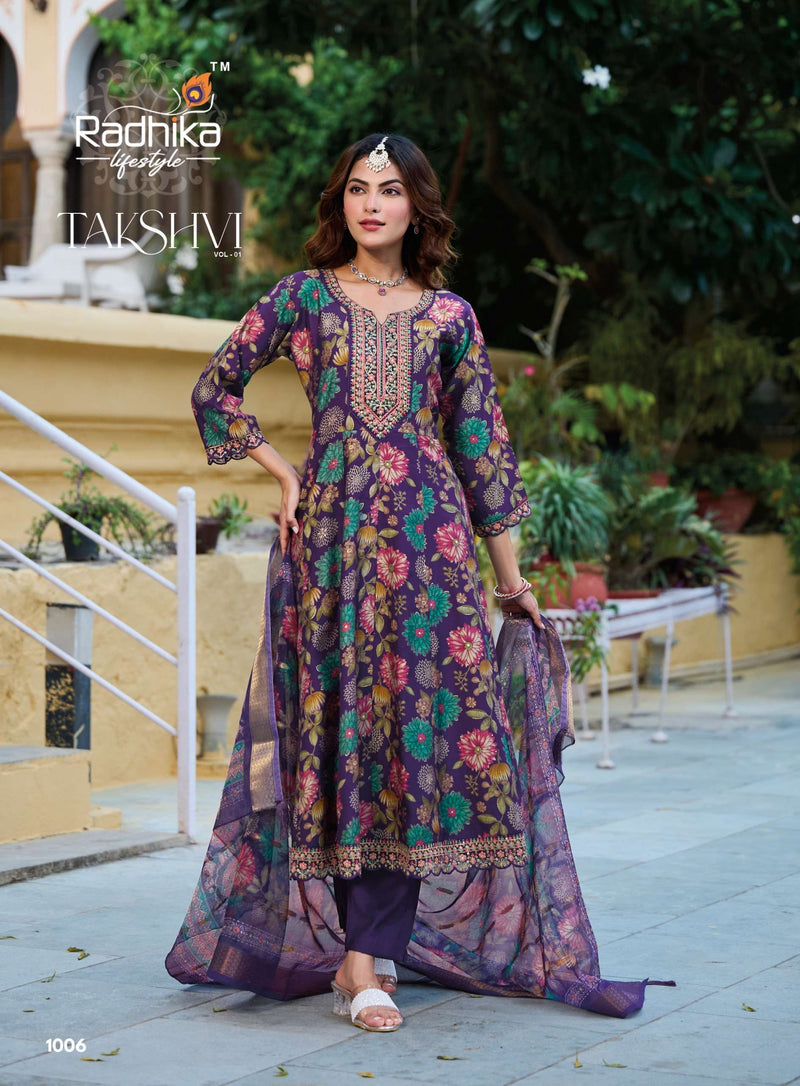Radhika Lifestyle Takshvi Vol 1 Fancy Designer Printed Work Kurti