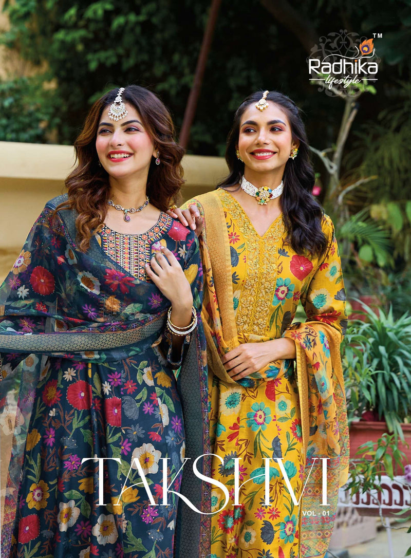 Radhika Lifestyle Takshvi Vol 1 Fancy Designer Printed Work Kurti