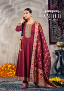 Ragoon Amber Jacquard Khatliwork Anarkali Designer Kurti