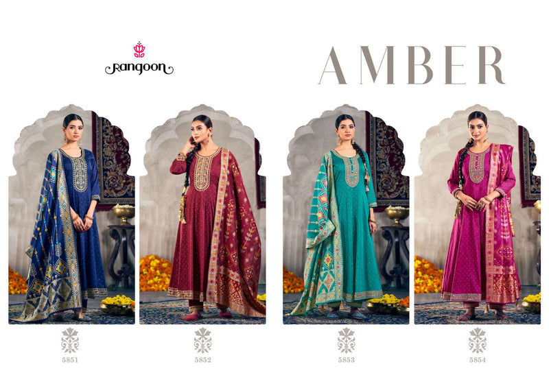 Ragoon Amber Jacquard Khatliwork Anarkali Designer Kurti