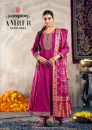 Ragoon Amber Jacquard Khatliwork Anarkali Designer Kurti